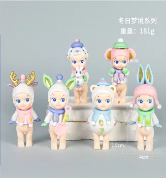 Paw Paw Angel Winter Dream Series Figurine 6 Pieces