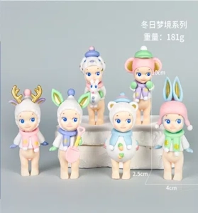 Paw Paw Angel Winter Dream Series Figurine 6 Pieces