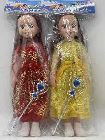 18-inch hollow fat child with IC card head PVC bag with magic wand two-color mix