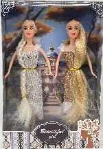11.5-inch solid thigh long ponytail fashion Barbie doll twin sisters 11.5-inch Barbie princess doll Barbie set long-haired princess