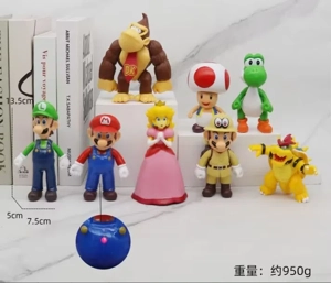 Large Mario figurines, 8 types