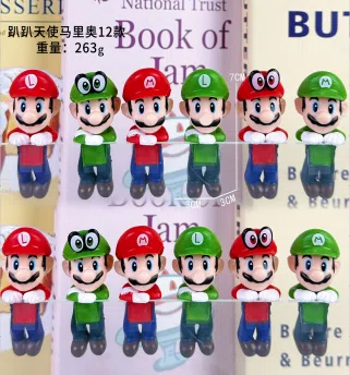 Pampam Angel Mario Series Figurines 12 pieces