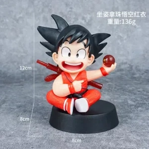 Dragon Ball sitting posture childhood Wukong red clad figure