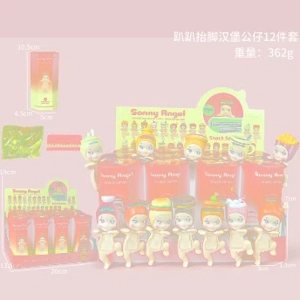 Lying Angel Face-Supporting Hamburger Plush Series Figure 12 Types