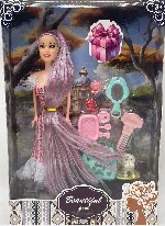 11.5-inch full-bodied long ponytail fashionable Barbie doll with pet dog series 11.5-inch Barbie princess doll Barbie set long-haired princess