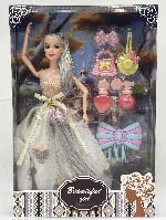 11.5-inch 9-joint evening dress long ponytail fashionable Barbie doll with bag hairpin perfume