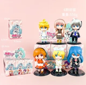 Hatsune Miku Figure Q Version Hatsune B Version 6 Pieces