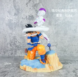 Dragon Ball figure Goku bites Frieza\'s tail