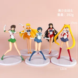 Standing Pose Beautiful Girl Figurines 5-piece Set