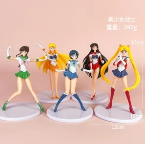 Standing Pose Beautiful Girl Figurines 5-piece Set