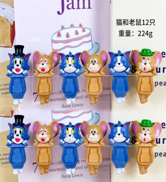 Paw Paw Angel Tom and Jerry Series Figurine 12 Pieces