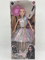11.5-inch full-bodied thigh six-color long ponytail fashionable Barbie doll with fashionable hat