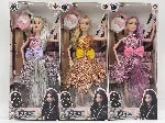 11.5-inch 11-joint long ponytail fashion Barbie doll with three-color mixed fashion bags
