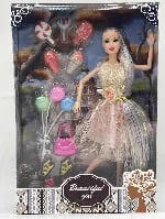 11.5-inch 11-joint long ponytail fashion Barbie doll with balloon bag summer set