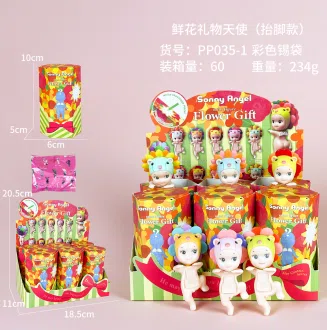 Lying Angel Fresh Flower Gift Leg Raised Series Figurines 6 Types