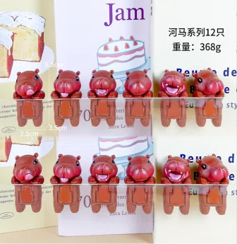 Paw Paw Angel Hippo Series Figurine 12 Pieces