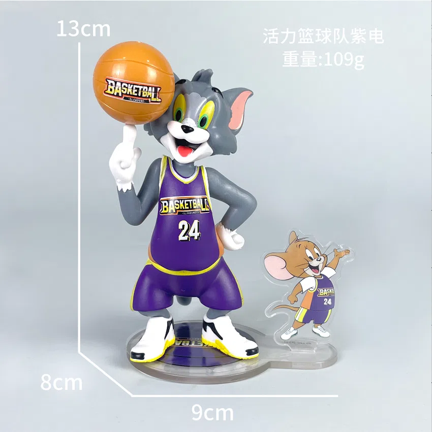 Tom and Jerry Figurines Energetic Basketball Team Purple Lightning