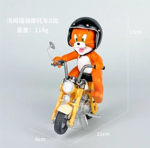Tom and Jerry Figurines Jerry Mouse Riding Motorcycle