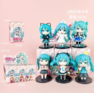 Hatsune Miku Figurine Q-version Hatsune Miku Blue Hair 6 Versions