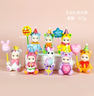 Papang Angel Birthday Gift Angel Series Figurines 6 Pieces [Premium Version]