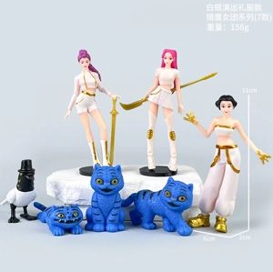 7 models of silver performance dresses made by the witch hunting troupe