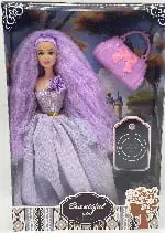 11.5-inch solid fashionable hair evening dress fashionable Barbie doll with fashionable bag 11.5-inch Barbie princess doll Barbie set long hair princess Barbie accessories