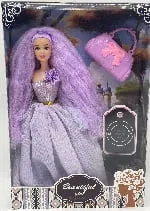 11.5-inch solid fashionable hair evening dress fashionable Barbie doll with fashionable bag 11.5-inch Barbie princess doll Barbie set long hair princess Barbie accessories