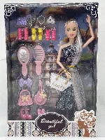 11.5-inch 9-joint fashion long ponytail with bags, shoes, and hairpin series