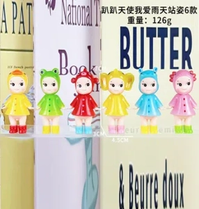 Papang Angel Standing 'I Love Rainy Days' Series Figurines 6 Pieces