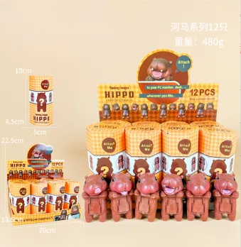 12 types of angel hippopotamus series figures