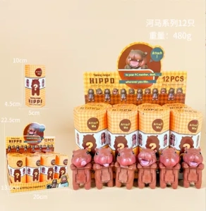 12 types of angel hippopotamus series figures