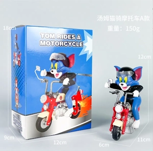 Tom and Jerry Figurines Tom the Cat Riding Motorcycle
