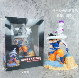 Dragon Ball figure Goku bites Frieza's tail