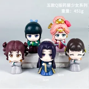 Medicine Shop Girl Figurine, Crouching Pose Q-version 5pcs