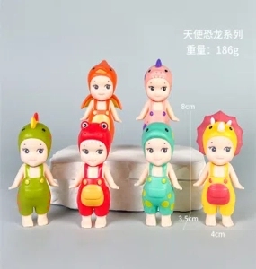 Papang Angel Dinosaur Series Figurines 6 Pieces [Premium Version]