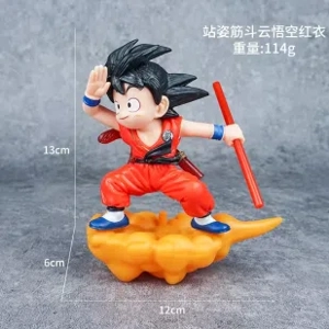 Dragon Ball somersault cloud standing posture childhood Wukong red clothes figure