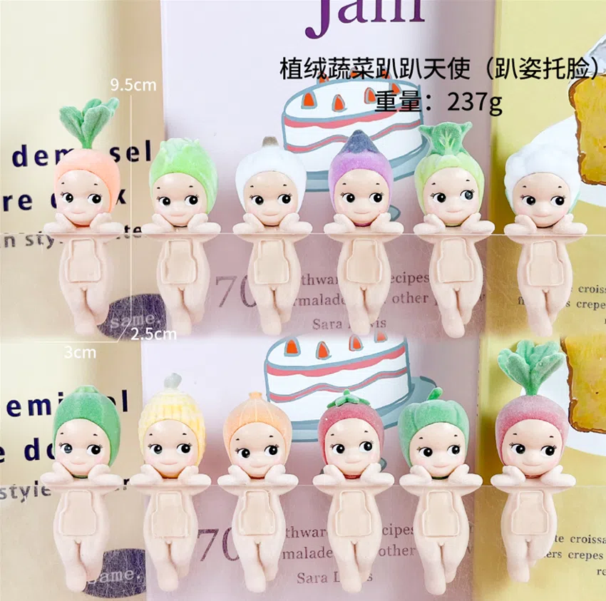 12 models of angel vegetable face support series figures [flocked version]