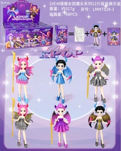 Demon Hunting Girl Squad Figure Witch Series Blind Box plus Cards 12 Pieces