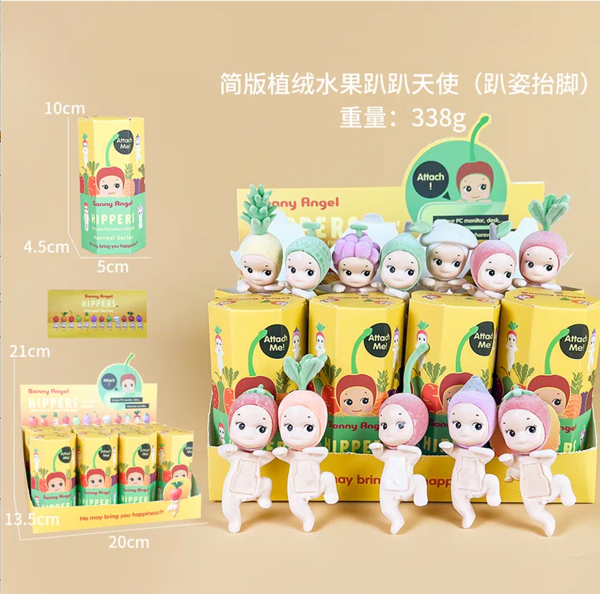 12 models of angel simplified version fruit foot lifting series figures [flocked version]