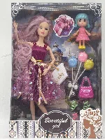 11.5-inch 11-joint wavy curly hair fashion Barbie doll with Kelly shoes balloon