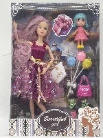 11.5-inch 11-joint wavy curly hair fashion Barbie doll with Kelly shoes balloon