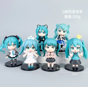 Hatsune Miku Figurine Q-version Hatsune Miku Blue Hair 6 Versions