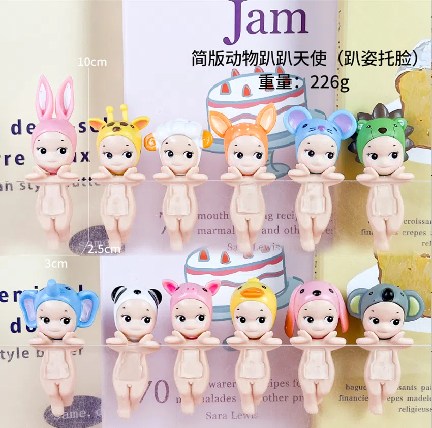 12 models of angel simplified animal face support series figures