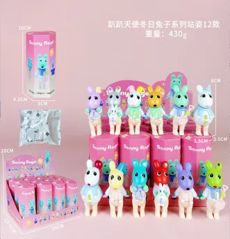 12 types of angel standing posture winter rabbit series figures