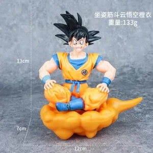 Dragon Ball somersault cloud sitting pose orange clothes Wukong figure