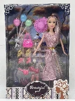 11.5-inch long ponytail fashion Barbie doll with hat, balloons, and shoes