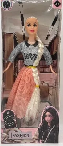 11.5-inch solid long braids fashionable Barbie doll 11.5-inch Barbie princess doll Barbie set long hair princess