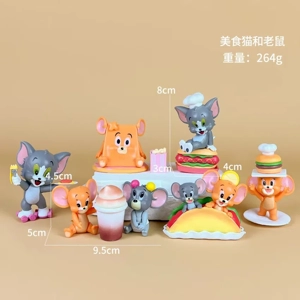 Tom and Jerry Figurines Food 6 types