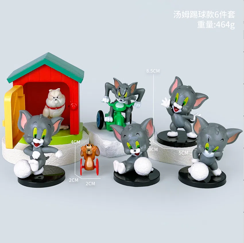 Tom and Jerry Figurines Tom Kicking Ball 6 types