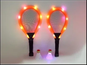 Light-up tennis racket